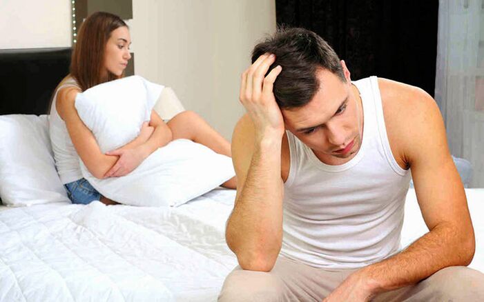 Le manque de désir sexuel chez un homme est un signe indirect de prostatite